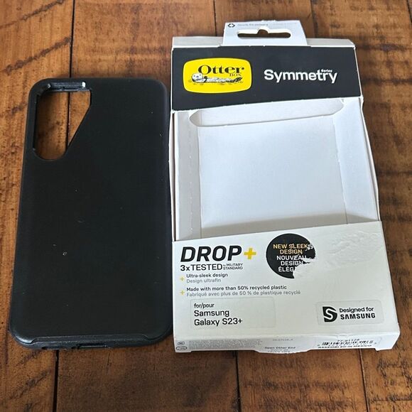 OtterBox Symmetry Black Case for Samsung Galaxy S23+ - Picture 1 of 3